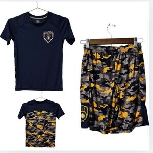 MLB | Milwaukee Brewers Jersey T-Shirt (Y8) & Shorts(10/12- run small) Set
